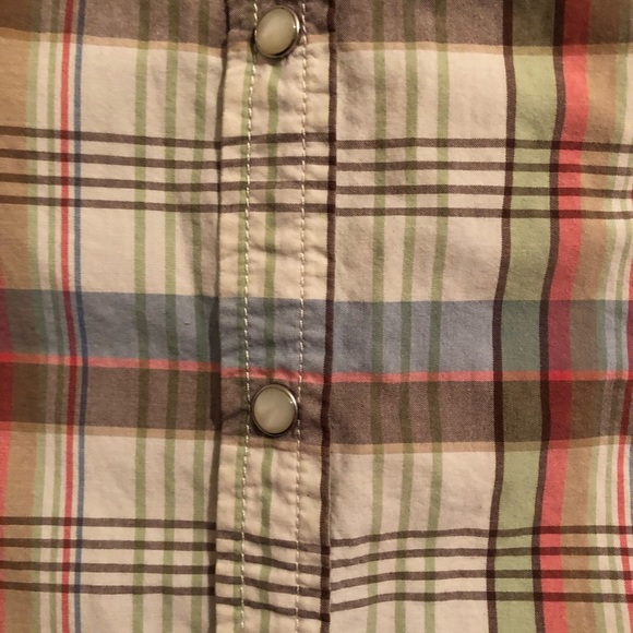 Tommy Hilfiger Western Pearl Snap Plaid Shirt 20 - Picture 2 of 4